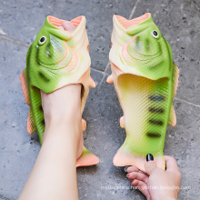 2021 New Family Funny Slides Summer Beach Slippers Fish Shoes Women Girls Cute Slippers Non-slip Comfortable Women Slippers